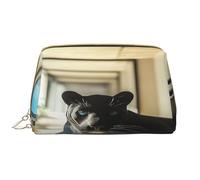 Borsa per il trucco da donna Toiletrie Showe Brush Cura della pelle Organizer da viaggio Borsa Me Grande borsa per il trucco Accessori Bagsmart ToteThe Black Panther nel Corridoio, bianco, Taglia