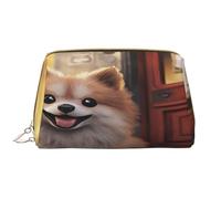 Borsa per il trucco da donna Toiletrie Showe Brush Cura della pelle Organizer da viaggio Borsa Me Grande borsa per il trucco Accessori Bagsmart ToteFantastic e adorabile cane, bianco, Taglia unica