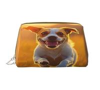 Borsa per il trucco da donna Toiletrie Showe Brush Cura della pelle Organizer da viaggio Borsa Me Grande borsa per il trucco Accessori Bagsmart ToteHappy cagnolino 1, Bianco, Taglia unica, Bianco, One