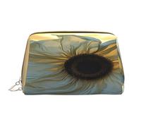 Borsa per il trucco da donna Toiletrie Showe Brush Cura della pelle Organizer da viaggio Borsa Me Grande borsa per il trucco Accessori Bagsmart ToteElegant tessuto con sfondo di girasole, bianco
