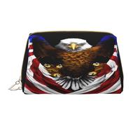 Borsa per il trucco da donna Toiletrie Showe Brush Cura della pelle Organizzatore da viaggio Borsa Me Grande borsa per il trucco Accessori Bagsmart ToteUSA Flag Patriotic Eagle, bianco, Taglia unica