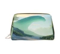 Borsa per il trucco da donna Toiletrie Showe Pennello Cura della pelle Organizzatore da viaggio Borsa Me Grande Borsa per il trucco Accessori Bagsmart Tote Verde Oceano, bianco, Taglia unica