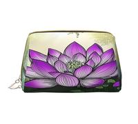 Borsa per il trucco da donna Toiletrie Showe Pennello Cura della pelle Organizzatore da viaggio Borsa Me Grande Borsa per il trucco Accessori Bagsmart ToteComic come fiore di loto, bianco, Taglia