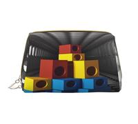 Borsa per il trucco da donna Toiletrie Showe Pennello Cura della pelle Organizzatore da viaggio Borsa Me Grande borsa per il trucco Accessori Bagsmart ToteNero e bianco rendering 3D, bianco, Taglia