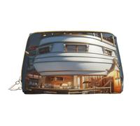 Borsa per il trucco da donna Toiletrie Showe Pennello Cura della pelle Organizzatore da viaggio Borsa Me Grande Borsa per il trucco Accessori Bagsmart ToteSailing deck, bianco, Taglia unica