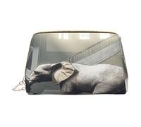 Borsa per il trucco da donna Toiletrie Showe Pennello Cura della pelle Organizzatore da viaggio Borsa Me Grande borsa per il trucco Accessori Bagsmart Tote Il mammut d'oro nella città fatiscente