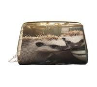 Borsa per il trucco da donna Toiletrie Showe Pennello Cura della pelle Organizzatore da viaggio Borsa Me Grande Borsa per il trucco Accessori Bagsmart Tote Smart Hedgehog, bianco, Taglia unica