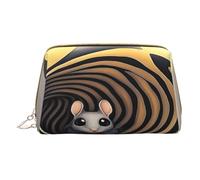 Borsa per il trucco da donna Toiletrie Showe Pennello Cura della pelle Organizzatore da viaggio Borsa Me Grande Borsa per il trucco Accessori Bagsmart Tote Tunnel, simpatici animali, bianco, Taglia