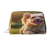 Borsa per il trucco da donna Toiletrie Showe Pennello Cura della pelle Organizzatore da viaggio Borsa Me Grande Borsa per il trucco Accessori Bagsmart Tote Running cucciolo, bianco, Taglia unica