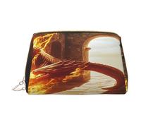 Borsa per il trucco da donna Toiletrie Showe Pennello Cura della pelle Organizzatore da viaggio Borsa Me Grande Borsa per il trucco Accessori Bagsmart Tote Fuoco e Fiamme, bianco, Taglia unica