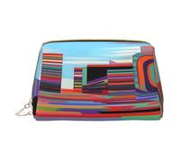 Borsa per il trucco da donna Toiletrie Showe Pennello Cura della pelle Organizzatore da viaggio Borsa Me Grande Borsa per il trucco Accessori Bagsmart Tote Colorato futurismo distopico, bianco, Taglia