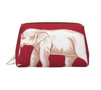 Borsa per il trucco da donna Toiletrie Showe Pennello Cura della pelle Organizzatore da viaggio Borsa Me Grande borsa per il trucco Accessori Bagsmart ToteBandiera della sovranità siamese, bianco