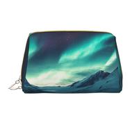 Borsa per il trucco da donna Toiletrie Showe Pennello Cura della pelle Organizzatore da viaggio Borsa Me Grande borsa per il trucco Accessori Bagsmart ToteSnow Mountain Aurora boreale, bianco, Taglia