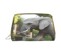 Borsa per il trucco da donna Toiletrie Showe Pennello Cura della pelle Organizzatore da viaggio Borsa Me Grande Borsa per il trucco Accessori Bagsmart Tote The Elephant in Utopia, bianco, Taglia unica