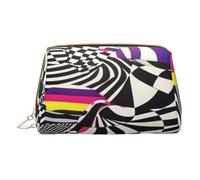 Borsa per il trucco da donna Toiletrie Showe Pennello per la cura della pelle Organizer da viaggio Borsa Me Grande borsa per il trucco Accessori Bagsmart Tote Modelli psichedelici complessi1, bianco