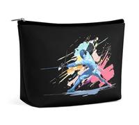 Borsa per il trucco da schermatrice, borsa cosmetica di grande capacità, pochette portatile per donna