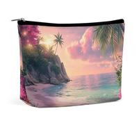 Borsa per il trucco da sogno con tramonto sull'oceano, borse per donna con cerniera, pochette da viaggio per articoli da toeletta, borse per il trucco, cosmetici