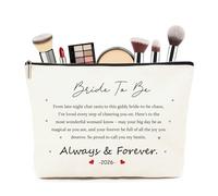 Borsa per il trucco da sposa, regalo di fidanzamento, borsa per cosmetici, accessori per addio al nubilato, borsa da toeletta da viaggio, regalo per San Valentino, regalo di nozze, La futura sposa