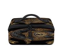 Borsa per il trucco da viaggio Boho Magic Moon Sun Portable Boho impermeabile sacchetto aperto piatto articoli da toeletta cosmetici organizer da viaggio per donne uomini