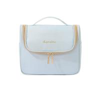 Borsa per il trucco da viaggio Borsa cosmetica di grande capacità per le donne della ragazza di stoccaggio multifunzione Custodie da toeletta portatili piccola borsa cosmetica, Azzurro
