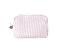 Borsa per il trucco da viaggio Borsa cosmetica portatile Organizzatori per la cura della pelle a righe Piccola borsa con cerniere Borsa da toilette bella borsa portamonete, B