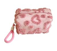 Borsa per il trucco da viaggio, borsa cosmetica - Supporto con cerniera di design a cuore per trucco pennello | Borsa da toilette da viaggio portatile per ragazze, madri, donne, amici