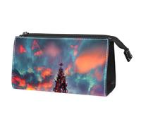Borsa per il trucco da viaggio,borsa da toilette da viaggio per donna,Albero di Natale Architettura Francia,borsa da viaggio per cosmetici