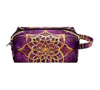 Borsa per il trucco da viaggio,borsa da toilette da viaggio per donna,amore mandala viola cosmico,borsa da viaggio per cosmetici