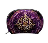 Borsa per il trucco da viaggio,borsa da toilette da viaggio per donna,amore mandala viola cosmico,borsa da viaggio per cosmetici