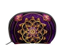 Borsa per il trucco da viaggio,borsa da toilette da viaggio per donna,amore mandala viola cosmico,borsa da viaggio per cosmetici