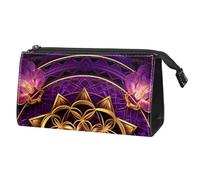 Borsa per il trucco da viaggio,borsa da toilette da viaggio per donna,amore mandala viola cosmico,borsa da viaggio per cosmetici
