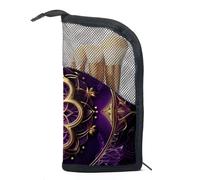 Borsa per il trucco da viaggio,borsa da toilette da viaggio per donna,amore mandala viola cosmico,borsa da viaggio per cosmetici