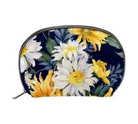 Borsa per il trucco da viaggio,borsa da toilette da viaggio per donna,Fiore Acquerello Margherita Girasole,borsa da viaggio per cosmetici