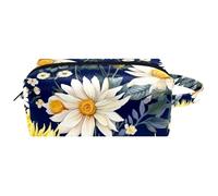 Borsa per il trucco da viaggio,borsa da toilette da viaggio per donna,Fiore Acquerello Margherita Girasole,borsa da viaggio per cosmetici