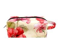 Borsa per il trucco da viaggio,borsa da toilette da viaggio per donna,Fiori d'epoca d'estate d'epoca,borsa da viaggio per cosmetici