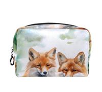 Borsa per il trucco da viaggio,borsa da toilette da viaggio per donna,fiume di acqua di volpe,borsa da viaggio per cosmetici