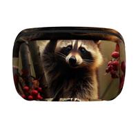 Borsa per il trucco da viaggio,borsa da toilette da viaggio per donna,Frutto del panda rosso della foresta,borsa da viaggio per cosmetici