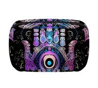 Borsa per il trucco da viaggio,borsa da toilette da viaggio per donna,Mandala della mano dell'occhio di stile etnico,borsa da viaggio per cosmetici