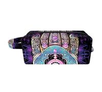 Borsa per il trucco da viaggio,borsa da toilette da viaggio per donna,Mandala della mano dell'occhio di stile etnico,borsa da viaggio per cosmetici