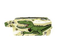 Borsa per il trucco da viaggio,borsa da toilette da viaggio per donna,pianta verde coccodrillo,borsa da viaggio per cosmetici