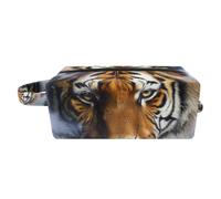Borsa per il trucco da viaggio,borsa da toilette da viaggio per donna,Ritratto animale della foresta Tigre,borsa da viaggio per cosmetici