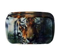 Borsa per il trucco da viaggio,borsa da toilette da viaggio per donna,Ritratto animale della foresta Tigre,borsa da viaggio per cosmetici