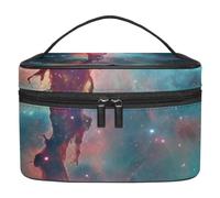 Borsa per il trucco da viaggio,borsa da toilette da viaggio per donna,Universo dello spazio della nebulosa colorata,borsa da viaggio per cosmetici