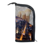 Borsa per il trucco da viaggio,borsa da toilette da viaggio per donna,Visualizza il cielo della torre di architettura,borsa da viaggio per cosmetici