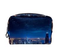 Borsa per il trucco da viaggio,borsa da toilette da viaggio per donna,Visualizza il cielo della torre di architettura,borsa da viaggio per cosmetici