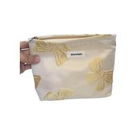 Borsa per il trucco da viaggio borsa per il trucco organizzatore borsa per il trucco borsa portaoggetti per artista portatile con tessuto fatto a mano per donne ragazze cosmetici pennelli maq, Fiocco