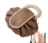 Borsa per il trucco da viaggio, Borsa per l'organizzatore del trucco,Borsa per trucco portatile Borsa per cosmetici in pelle PU - Borsa da toilette con manico Organizer per trucco impermeabile per don