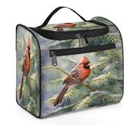 Borsa per il trucco da viaggio con albero invernale e uccellino, per donne, uomini, ragazze, ragazzi, 11,2 l, borsa da toilette da appendere per articoli da toeletta, cosmetici, borse da doccia,