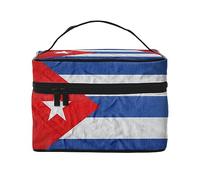 Borsa per il trucco da viaggio con bandiera di Puerto Rico per donna, trousse per cosmetici resistente all'acqua Borsa da toilette pieghevole Regali per insegnanti