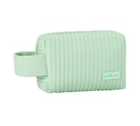 Borsa per il trucco da viaggio con grande apertura per cosmetici da viaggio organizer portatile per articoli da toeletta per donne ragazze set di borse cosmetiche per donne, Verde Matcha.